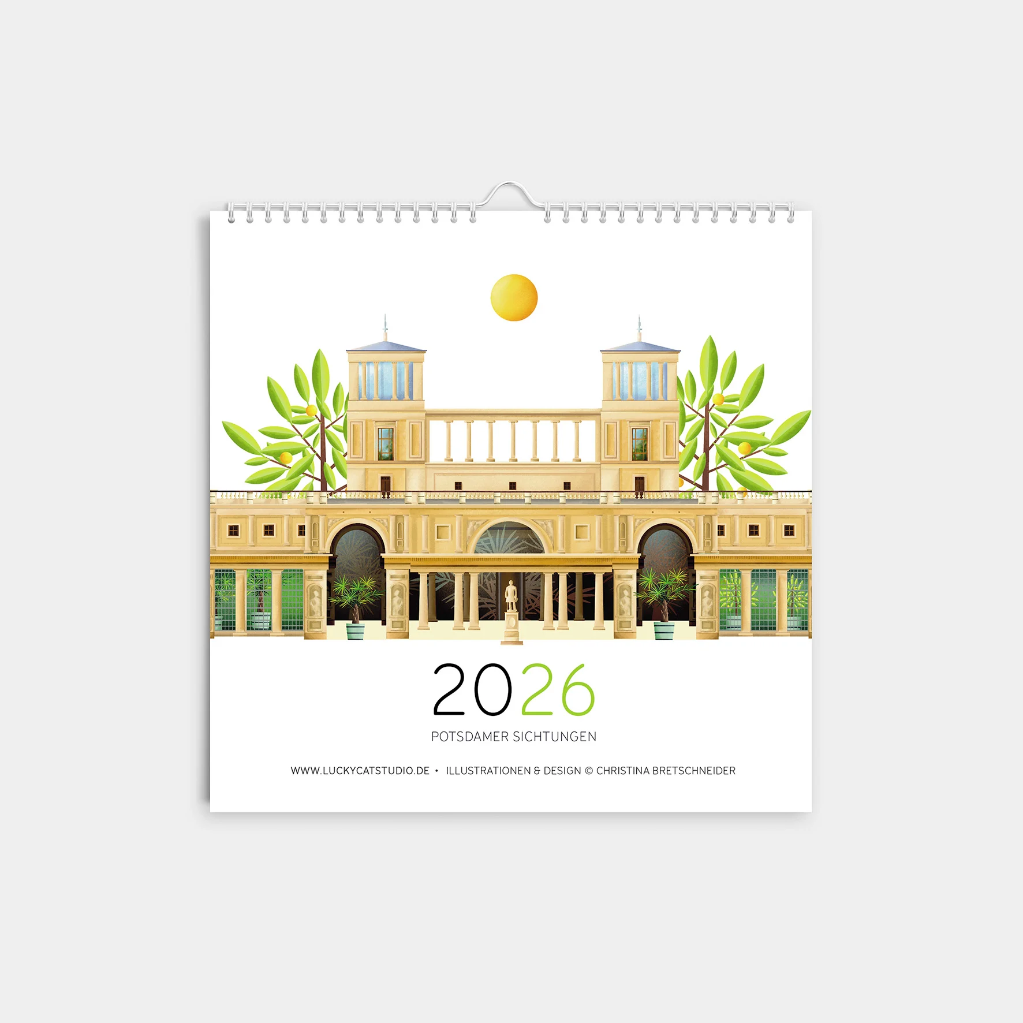 Luckycatstudio - Kalender 2026 klein Potsdam