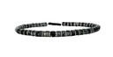 LeJu - Bracelet Stones Men black and dark grey glass beads