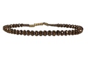 LeJu - Bracelet copper polyester threads with copper glass beads