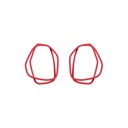 Lisa Kroeber Jewellery Art - Earrings Loops - Traffic Purple