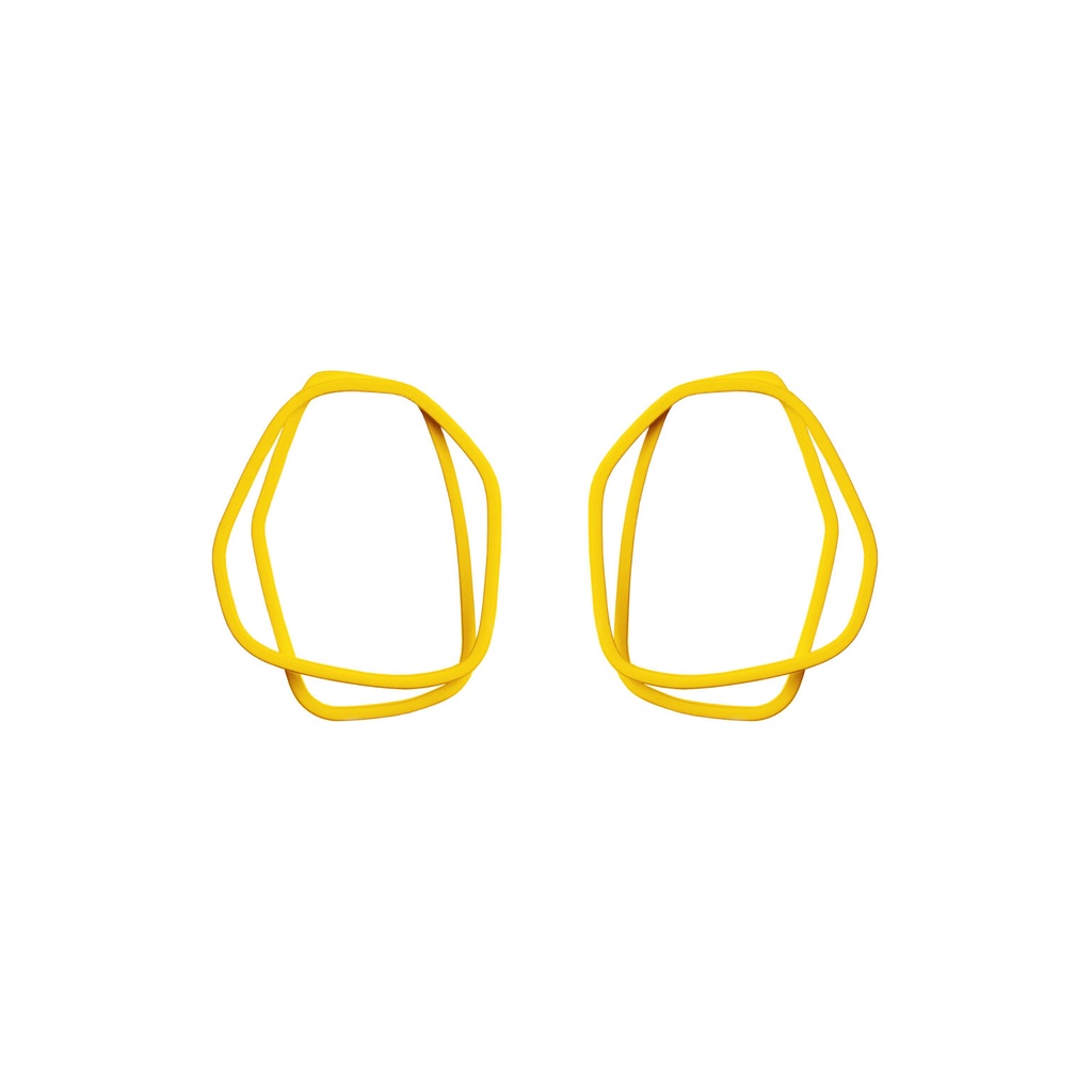 Lisa Kroeber Jewellery Art - Earrings Loops - Traffic Yellow