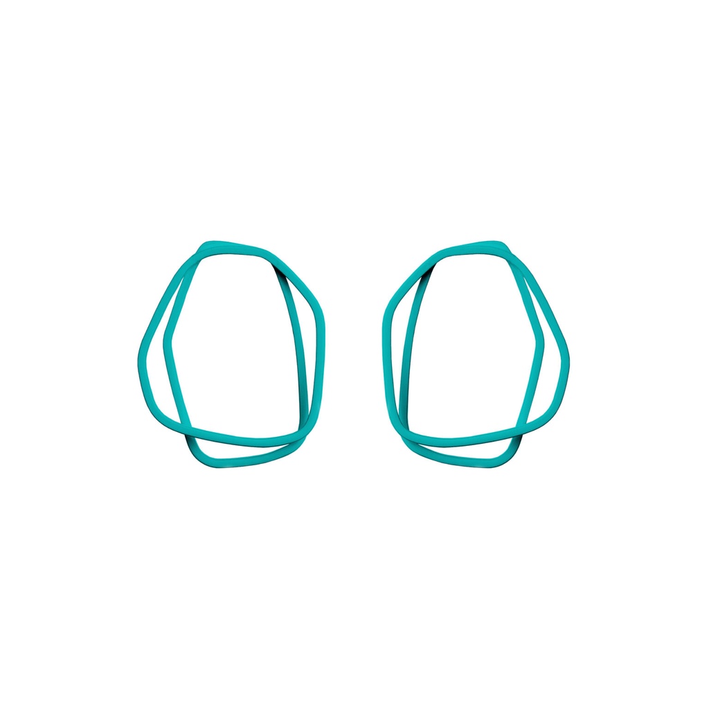 Lisa Kroeber Jewellery Art - Earrings Loops - Turquoise