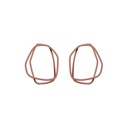Lisa Kroeber Jewellery Art - Earrings Loops - Beige Red