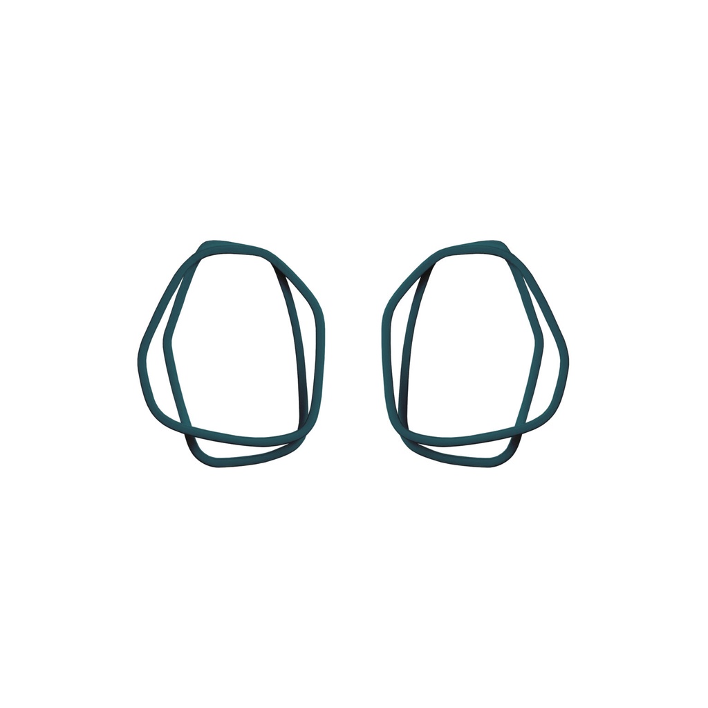 Lisa Kroeber Jewellery Art - Earrings Loops -  Ocean Blue