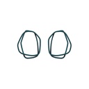 Lisa Kroeber Jewellery Art - Earrings Loops -  Ocean Blue