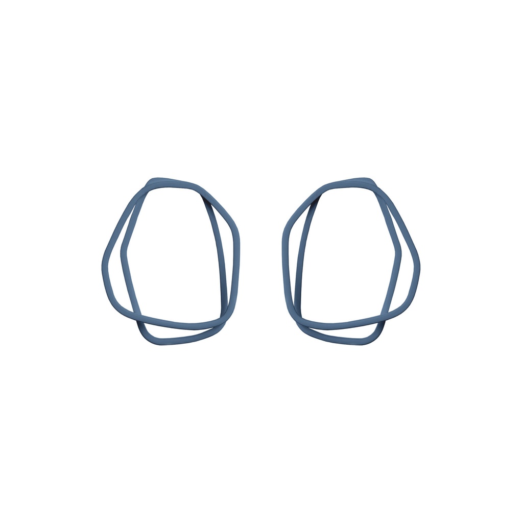 Lisa Kroeber Jewellery Art - Earrings Loops -  Pigeon Blue