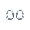 Lisa Kroeber Jewellery Art - Earrings Loops -  Pigeon Blue