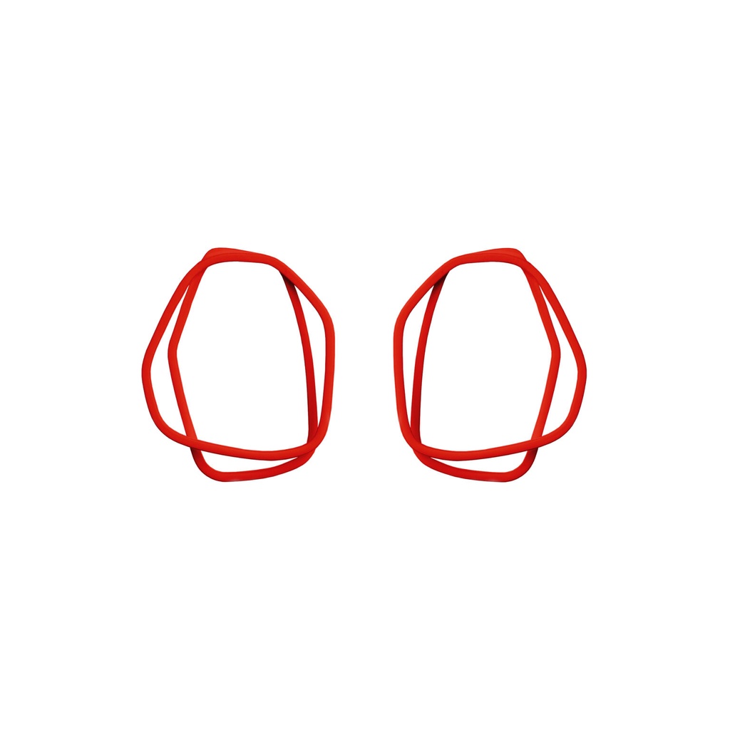 Lisa Kroeber Jewellery Art - Earrings Loops -  Traffic Red