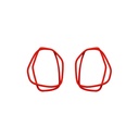 Lisa Kroeber Jewellery Art - Earrings Loops -  Traffic Red