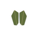 Lisa Kroeber Jewellery Art - Earrings Folded Vertical - Fern Green