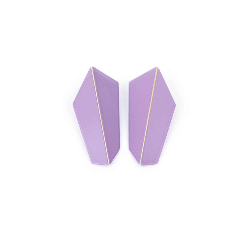 Lisa Kroeber Jewellery Art - Earrings Folded Vertical - Lilac