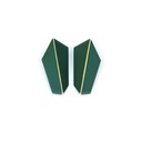Lisa Kroeber Jewellery Art - Earrings Folded Vertical - Moss Green