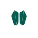 Lisa Kroeber Jewellery Art - Earrings Folded Vertical - Opal Green 