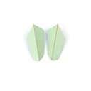 Lisa Kroeber Jewellery Art - Earrings Folded Vertical - Pastel Green