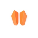 Lisa Kroeber Jewellery Art - Earrings Folded Vertical - Pastel Orange