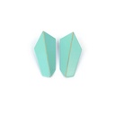 Lisa Kroeber Jewellery Art - Earrings Folded Vertical - Pastel Turquoise