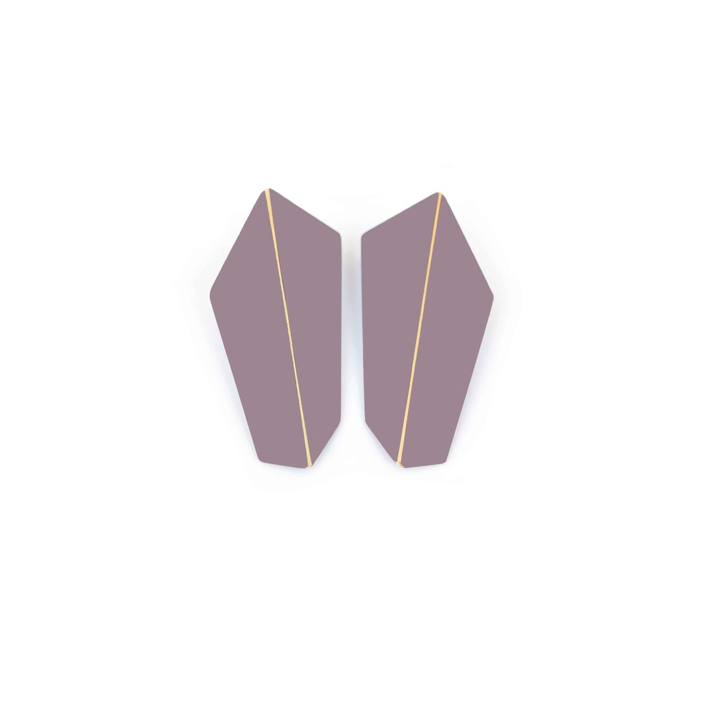 Lisa Kroeber Jewellery Art - Earrings Folded Vertical - Pastel Violet