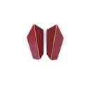 Lisa Kroeber Jewellery Art - Earrings Folded Vertical - Purple Red 