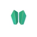 Lisa Kroeber Jewellery Art - Earrings Folded Vertical - Signal Green