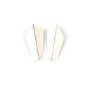 Lisa Kroeber Jewellery Art - Earrings Folded Vertical - Signal White