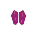 Lisa Kroeber Jewellery Art - Earrings Folded Vertical - Traffic Purple