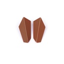 Lisa Kroeber Jewellery Art - Earrings Folded Vertical - Copper Brown