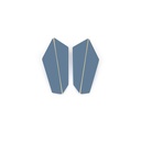 Lisa Kroeber Jewellery Art - Earrings Folded Vertical - Pigeon Blue 