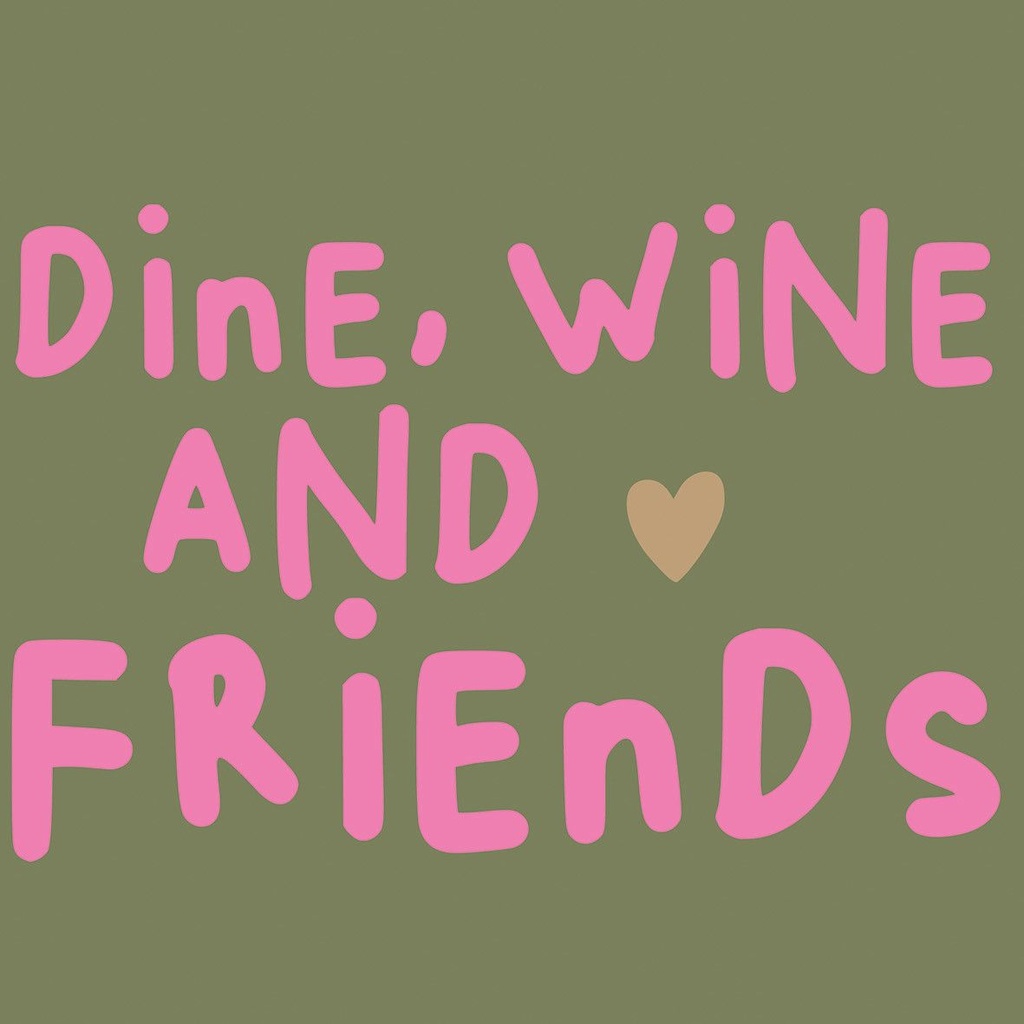 PPD - Wine, Dine, Friends green Servietten 33x33