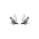 Lisa Kroeber Jewellery Art - Earrings Birds Small - Light Polished Silver 
