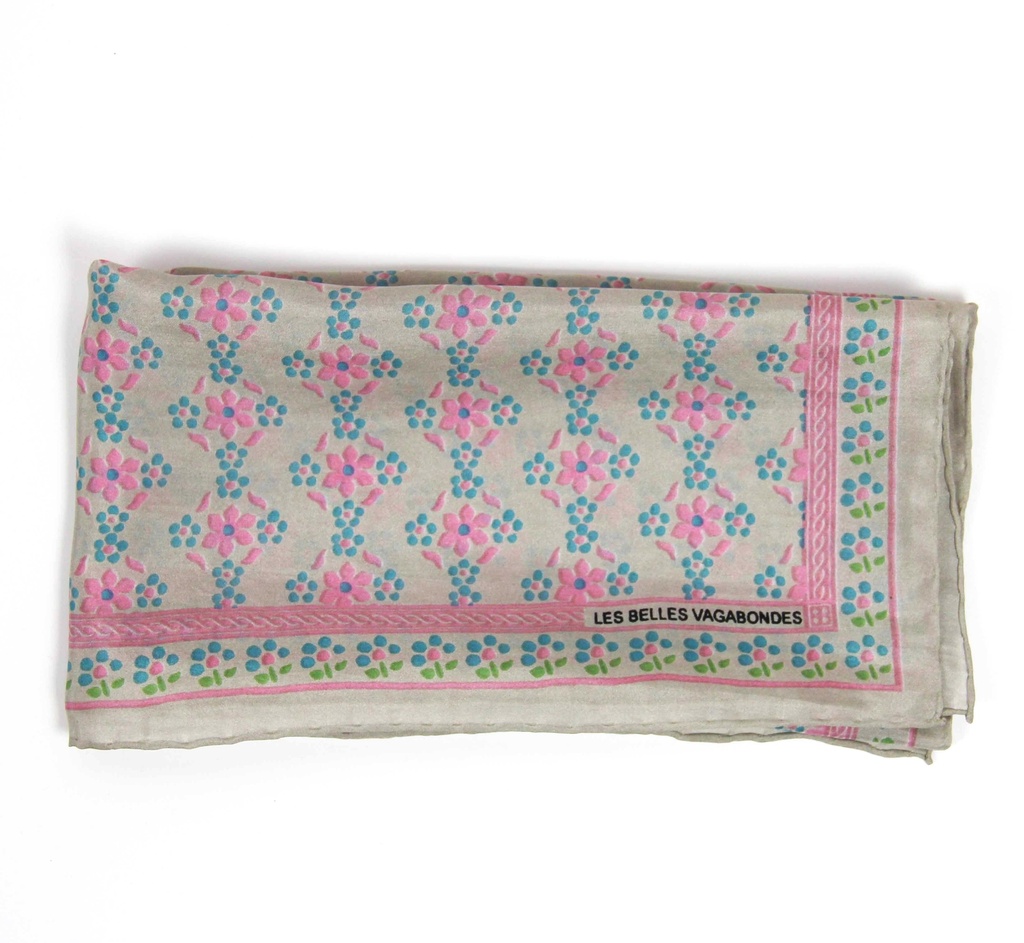 Les Belles Vagabondes - Seidentuch Mini Natasha Rose Fuchsia