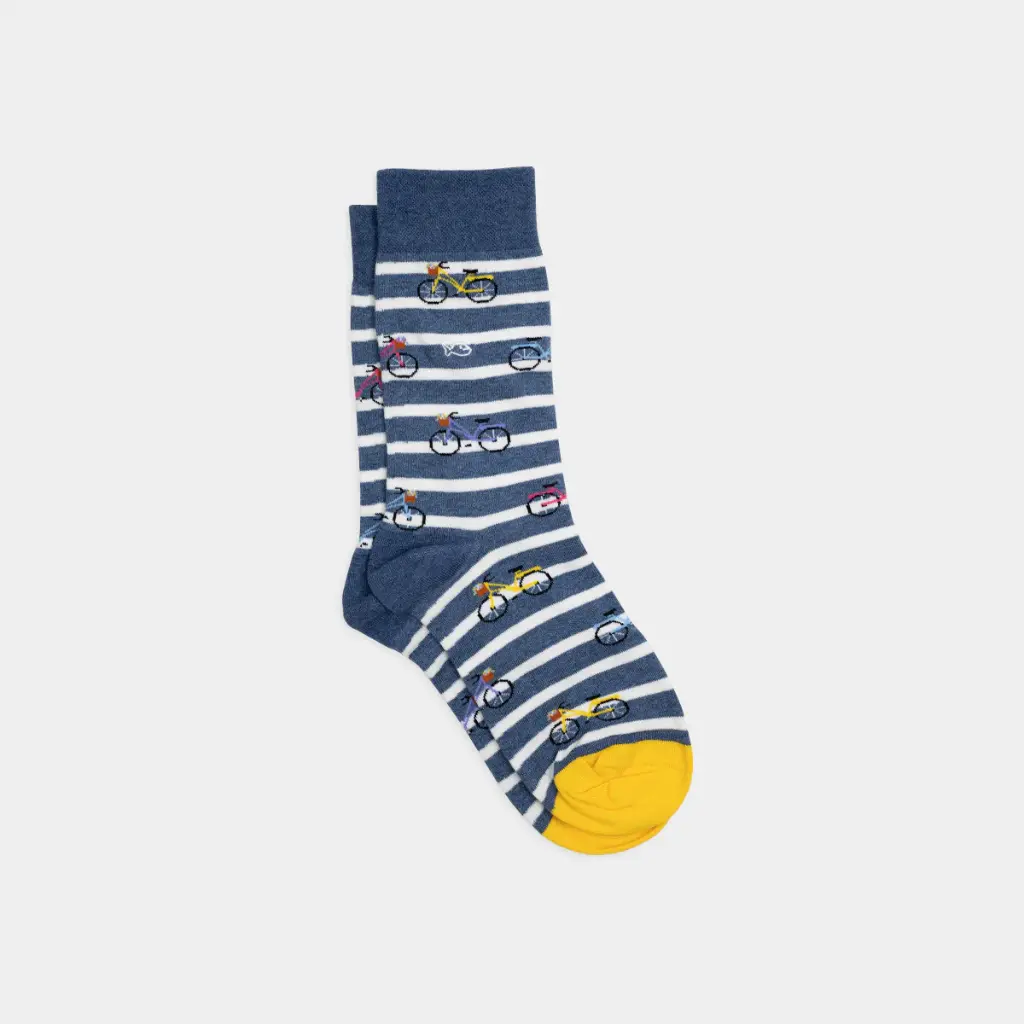 Billybelt - Baumwollsocken BICYCLE gestreift - blue, white