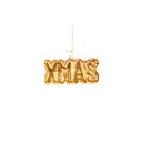 Housevitamin - Ornament Xmas Hanger XMAS gold - Glas 4,5x3,5x7,5cm