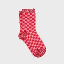 Billybelt - Baumwollsocken kariert - rot pink