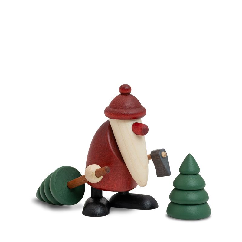 Köhler - Miniaturset 9 - Weihnachtsmann mit Axt und Bäumen