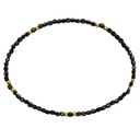 HCA - Armband - Harmony of nature - schwarzer Spinell - vergoldet