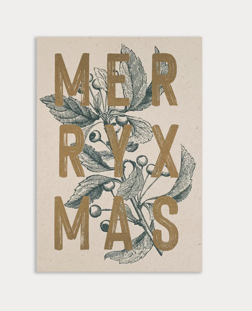 Togethery - Riso-Druck Postkarte Ökopapier - Merry Xmas