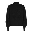 Caroline Biss - COSY PULLOVER WITH FLORAL RELIEF PATTERN black