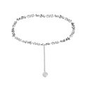 Caroline Biss - SILVER CHAIN BELT Kettengürtel silber Blätter