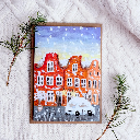 Elena Klein - Klappkarte mit Umschlag - Schnee im holländischen Viertel