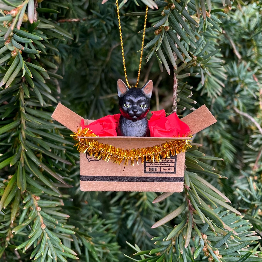 Katzenmuddi - handgemachter Weihnachtsbaumanhänger Katze