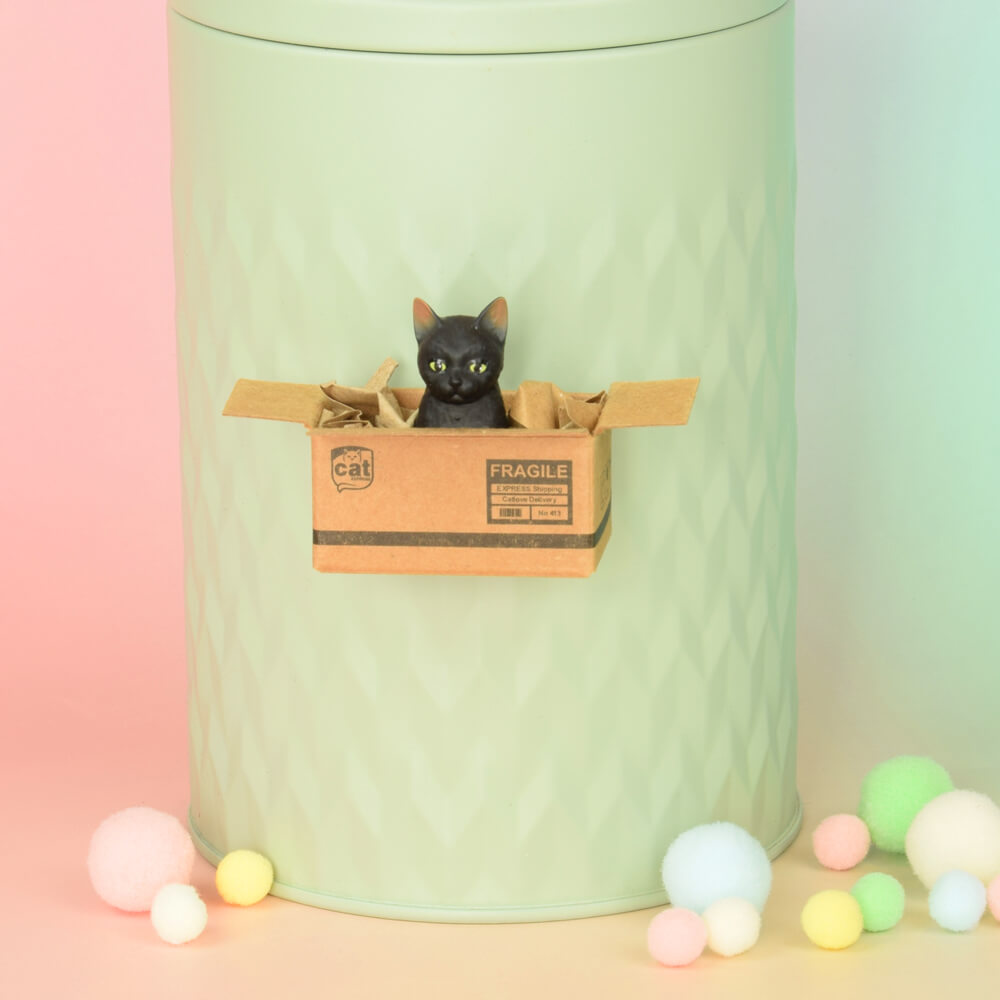 Katzenmuddi - handgemachter Magnet Katze in Dose