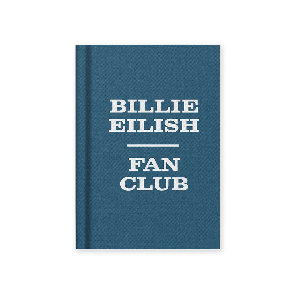 Ohh Deer - Billie Ellish Fan Club - Fabric Hardback Notebook A7 grey - kleines Notizbuch