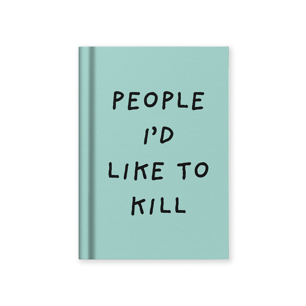 Ohh Deer - People I‘d Like to kill - Fabric Hardback Notebook A7 light blue - kleines Notizbuch
