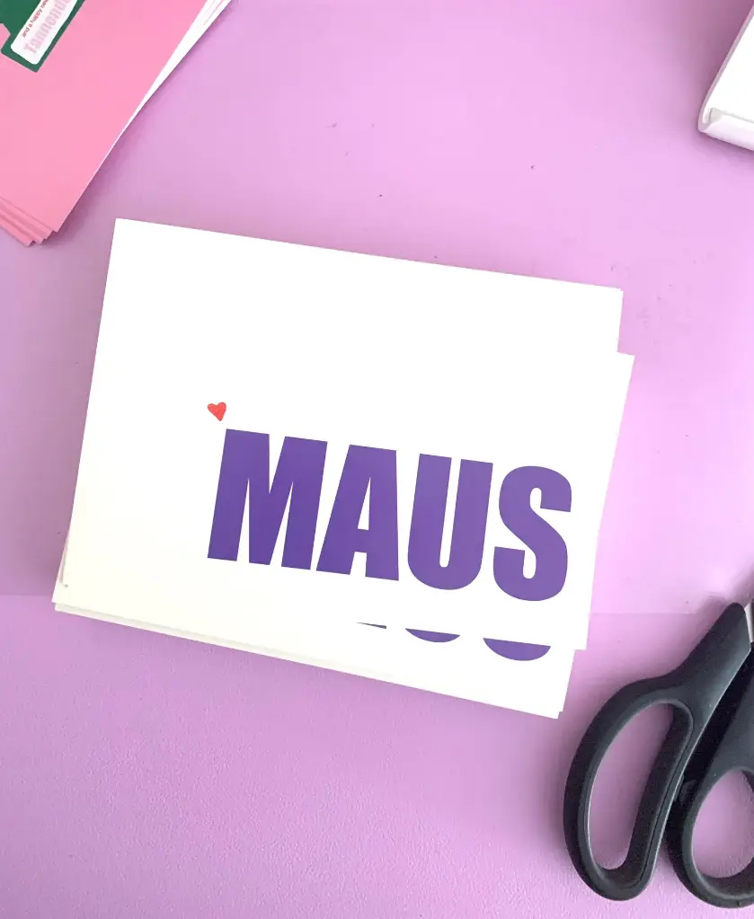 Hej Ibiza - Postkarte - Maus Herz beige