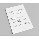 Annelis Art - Postkarte - Stell dir immer 3 Fragen: will ich das?