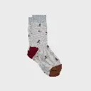 Billybelt - Baumwollsocken Patterned RED SLOPE/SKI gestreift - light grey, bordeaux