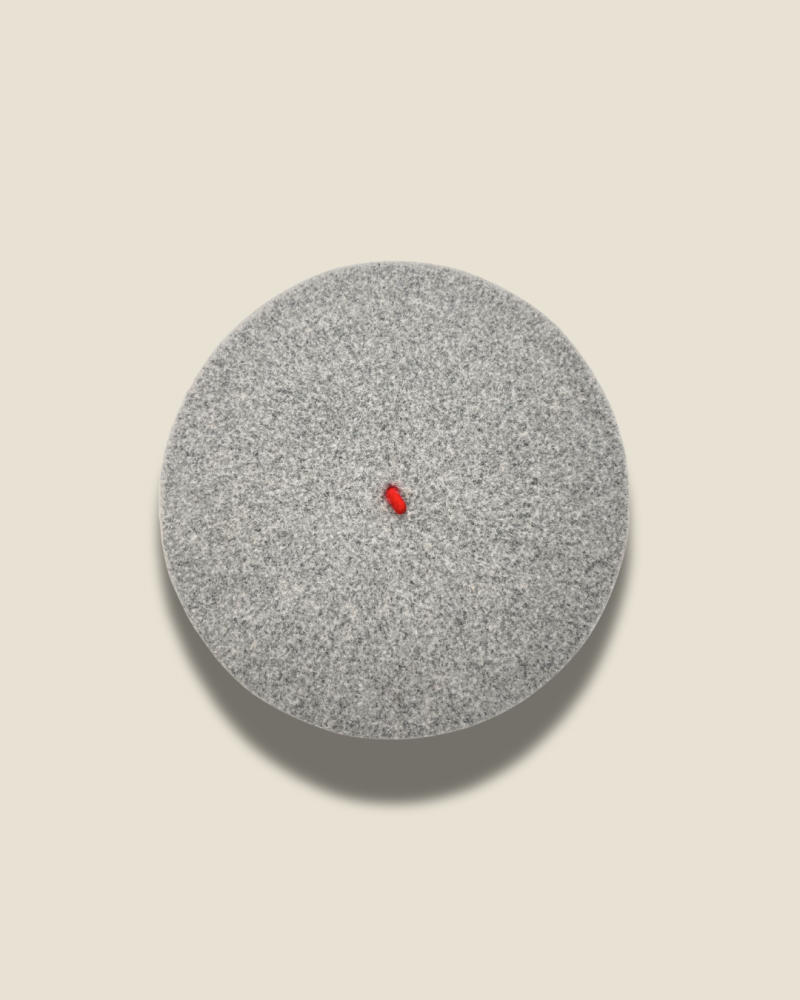 Le Beret Francais - Beret Baskenmütze - Light Heather Grey