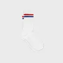 Billybelt - Baumwollsocken Retro Socks - White Red Blue Striped