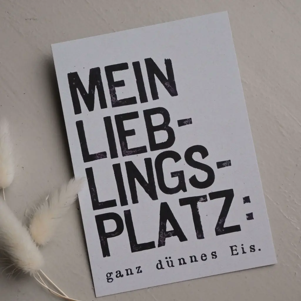 Saja - Gestempelte Postkarte - Dünnes Eis