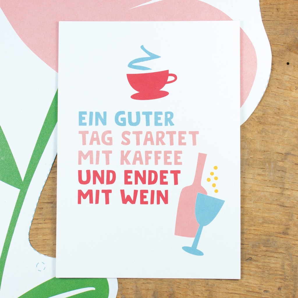 Bow & Hummingbird - Postkarte - Ein guter Tag - Recyclingpapier